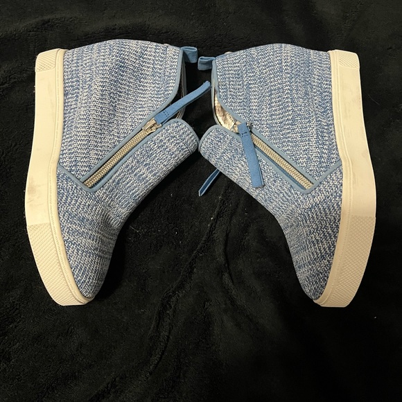 Steve Madden Kids' Caliber Wedge Sneaker In Blue - Picture 2 of 8